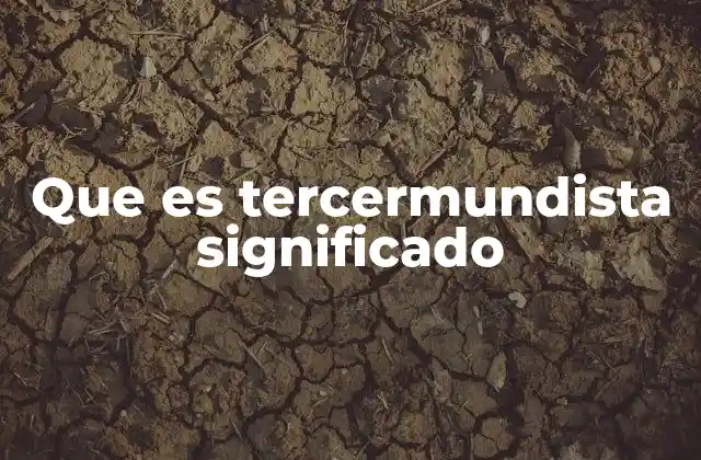 El contexto histórico del tercermundismo