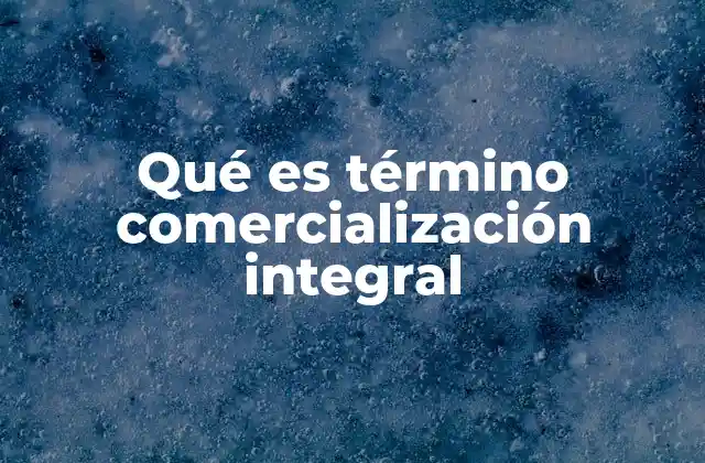 Qué es Término Comercialización Integral