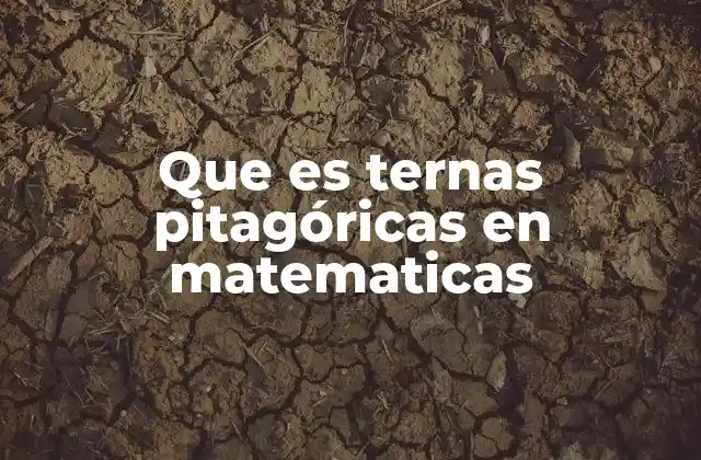 Que es Ternas Pitagóricas en Matematicas