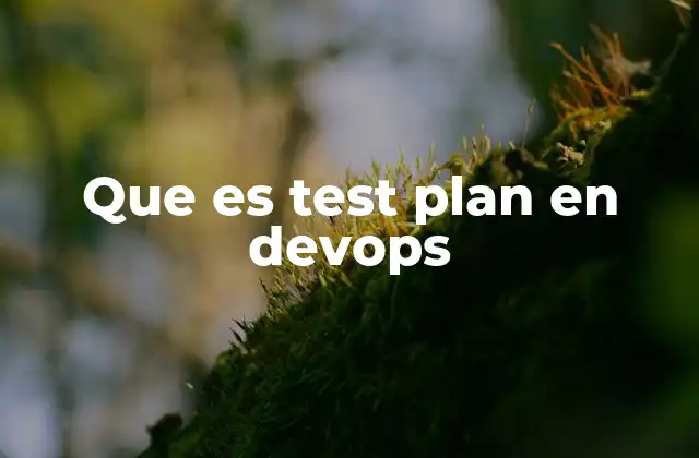 Que es Test Plan en Devops
