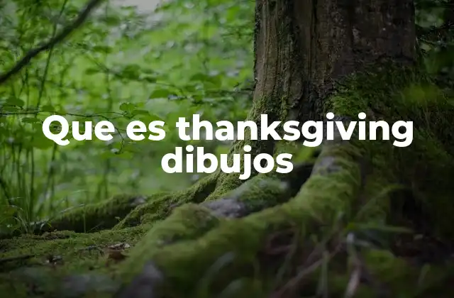 Que es Thanksgiving Dibujos