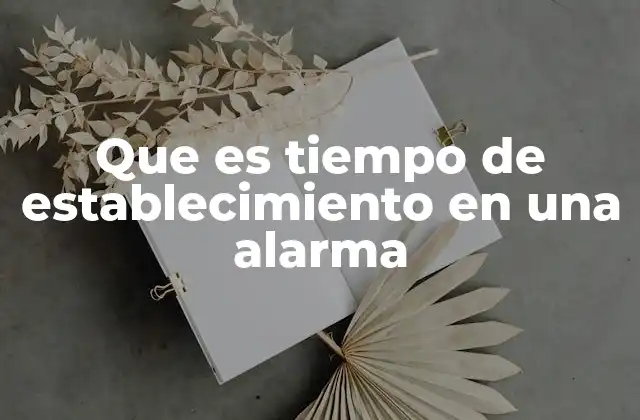 Que es Tiempo de Establecimiento en una Alarma 2 Cómo el tiempo de establecimiento mejora la seguridad