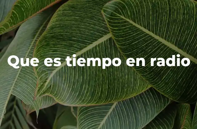 Que es Tiempo en Radio 2 La importancia del tiempo en la programación radiofónica