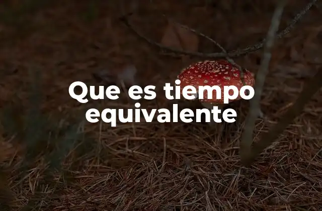 La importancia del tiempo equivalente en la gestión moderna