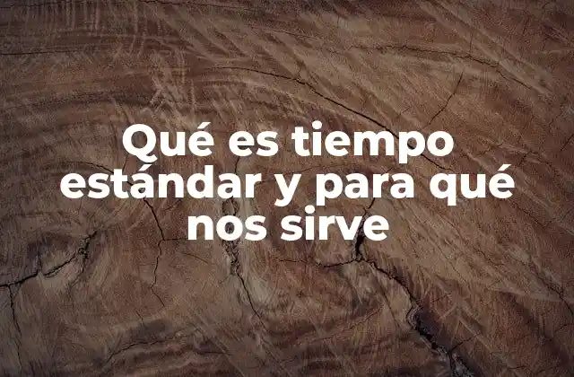 Qué es Tiempo Estándar y para Qué Nos Sirve