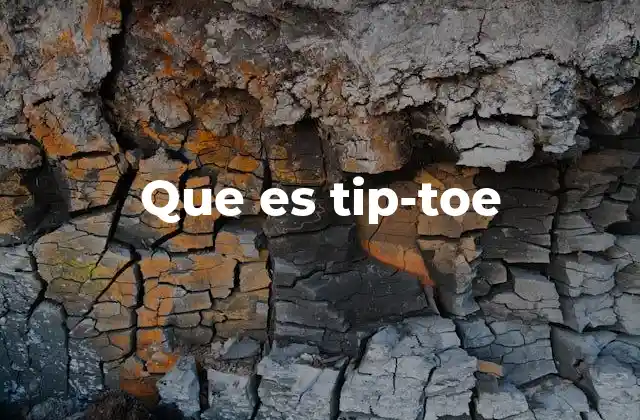 Que es Tip-toe