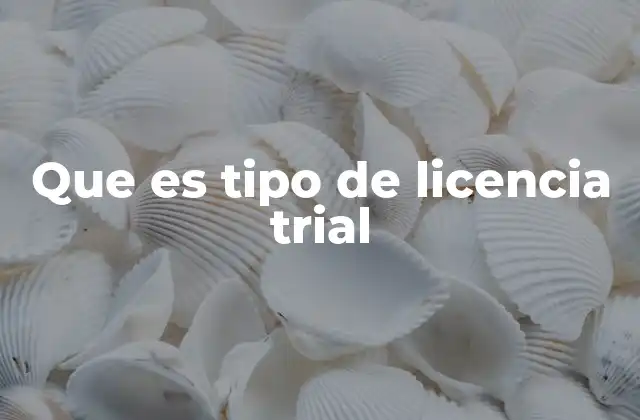 Que es Tipo de Licencia Trial