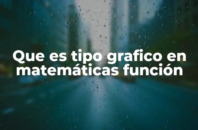 Que es Tipo Grafico en Matemáticas Función