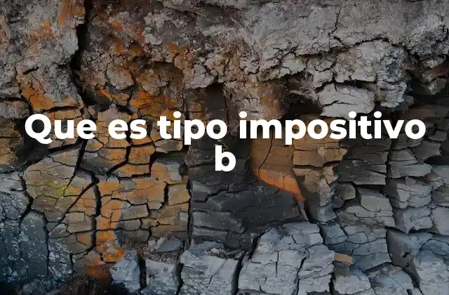 Que es Tipo Impositivo B