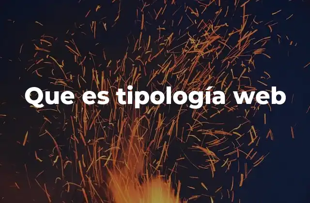 Que es Tipología Web