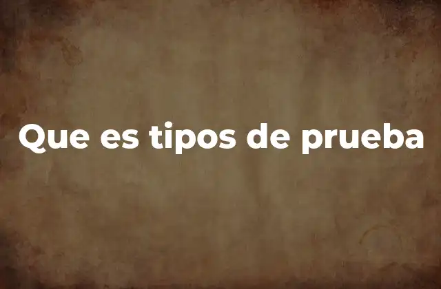 Que es Tipos de Prueba 2 La importancia de clasificar las pruebas según su función