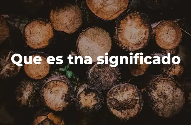Que es Tna Significado