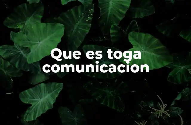 Que es Toga Comunicacion