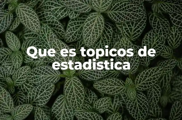 La estructura fundamental de los tópicos estadísticos