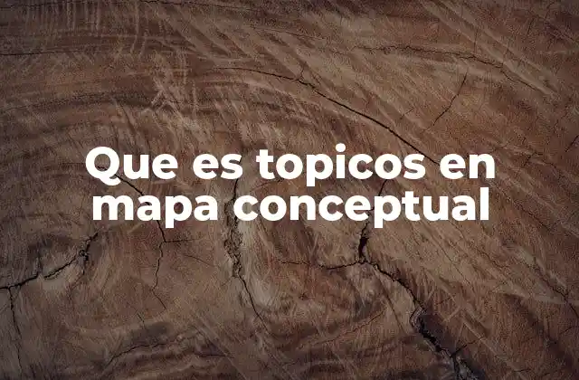 La importancia de los tópicos en la estructuración de conocimientos