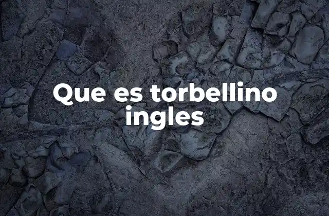 Que es Torbellino Ingles