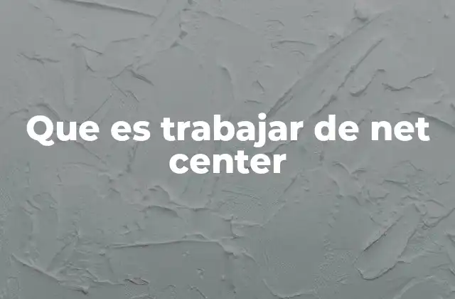 ¿Cómo se estructura un net center?