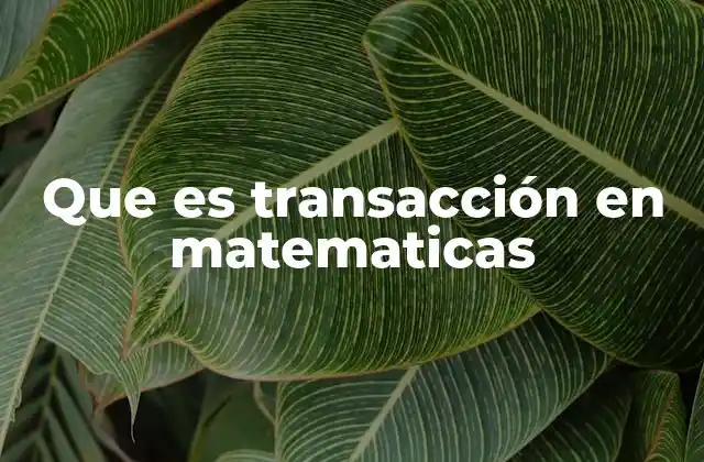 Que es Transacción en Matematicas 2 Transacciones matemáticas y su relación con la lógica formal