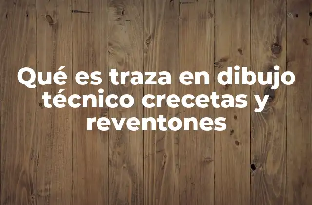 Qué es Traza en Dibujo Técnico Crecetas y Reventones