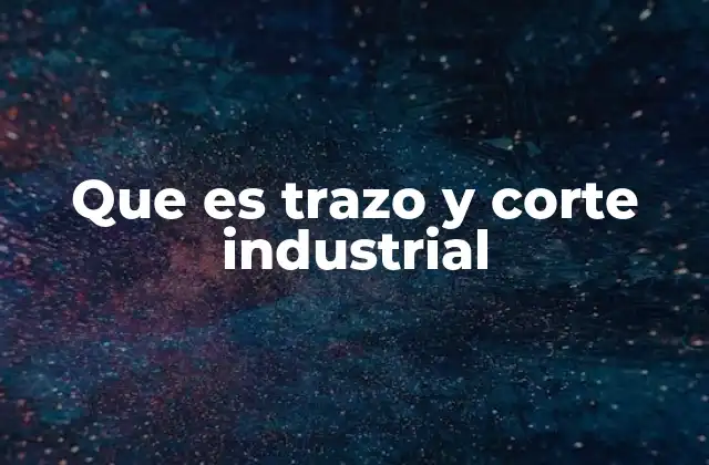 Que es Trazo y Corte Industrial