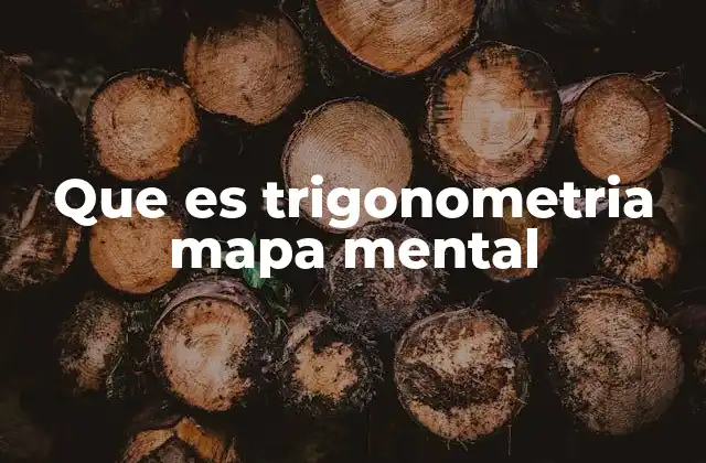 Que es Trigonometria Mapa Mental