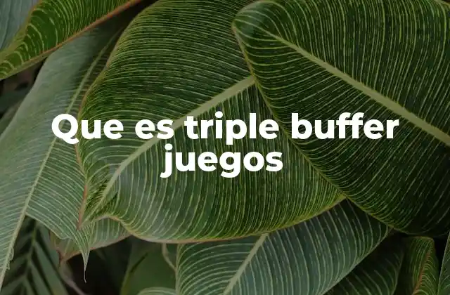 Que es Triple Buffer Juegos 2 Cómo el triple buffering mejora la experiencia de juego