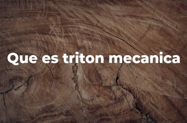 Que es Triton Mecanica