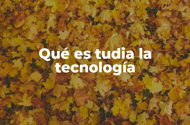 Qué es Tudia la Tecnología