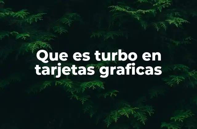 Que es Turbo en Tarjetas Graficas