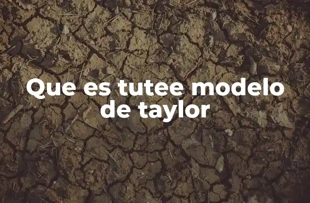 Que es Tutee Modelo de Taylor