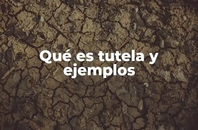 Qué es Tutela y Ejemplos