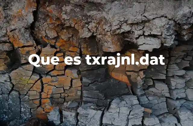 Que es Txrajnl.dat
