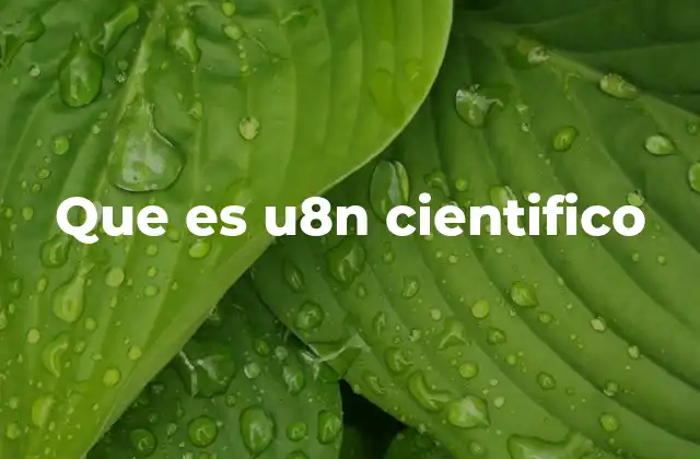 Que es U8n Cientifico