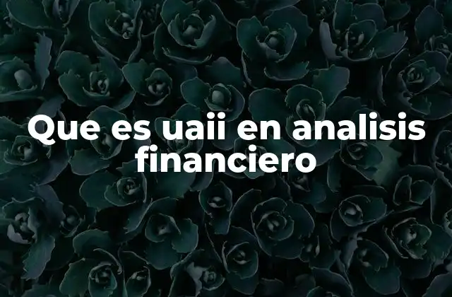 Que es Uaii en Analisis Financiero