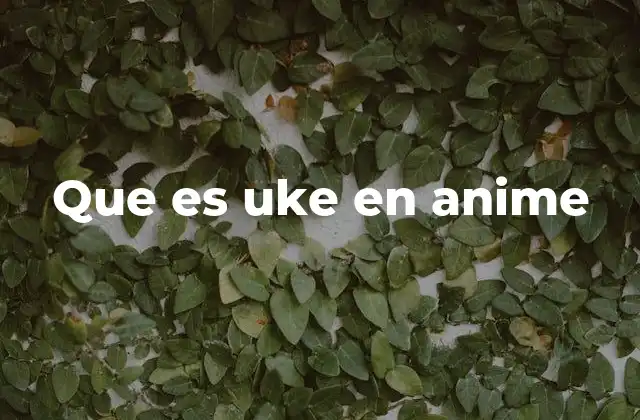 La dinámica emocional del uke en la narrativa anime