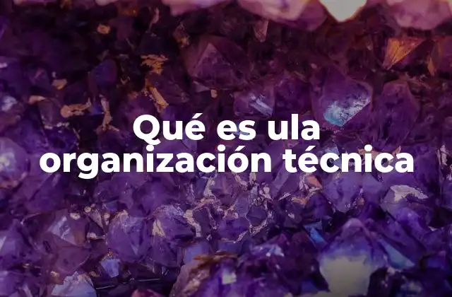 Qué es Ula Organización Técnica