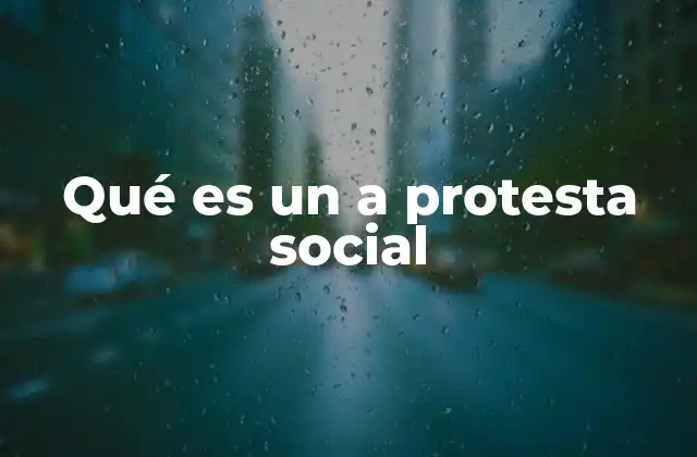 Qué es un a Protesta Social