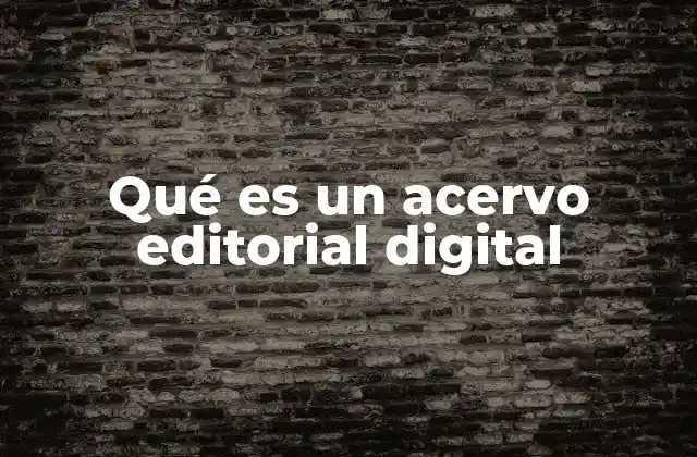 Qué es un Acervo Editorial Digital 2 La evolución de los acervos editoriales