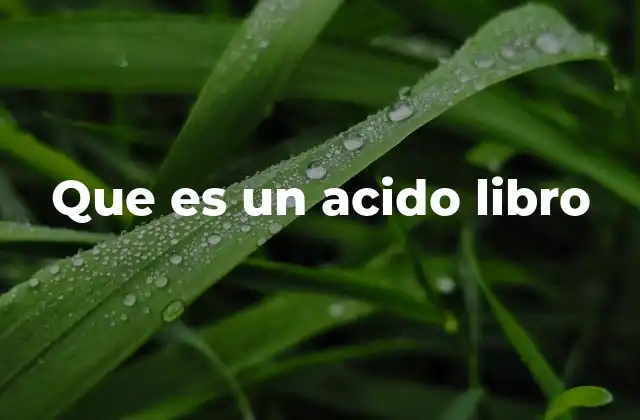 Que es un Acido Libro