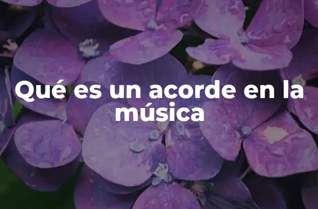 Qué es un Acorde en la Música