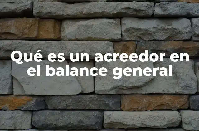 Qué es un Acreedor en el Balance General