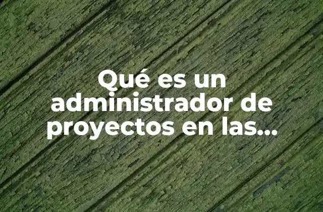Qué es un Administrador de Proyectos en las Tecnologías