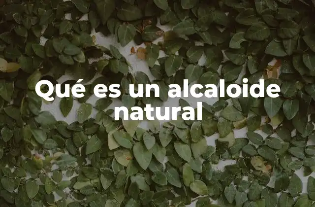 El papel de los alcaloides en la naturaleza y su importancia ecológica