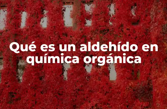 Qué es un Aldehído en Química Orgánica