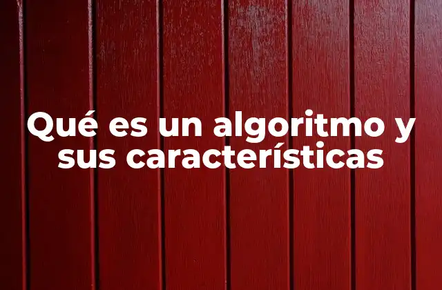 Qué es un Algoritmo y Sus Características