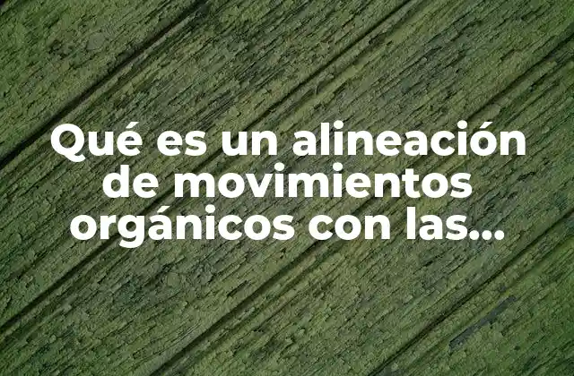 Qué es un Alineación de Movimientos Orgánicos con las Atribuciones