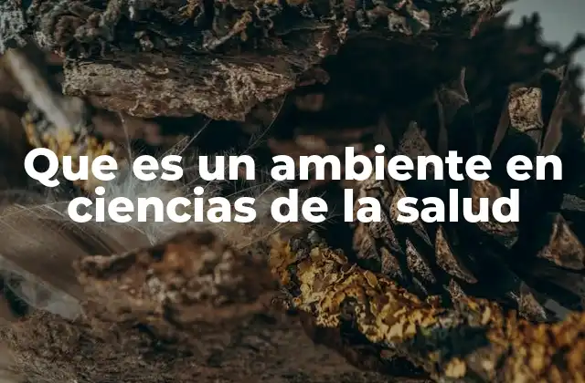 Que es un Ambiente en Ciencias de la Salud
