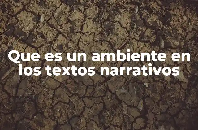 Que es un Ambiente en los Textos Narrativos