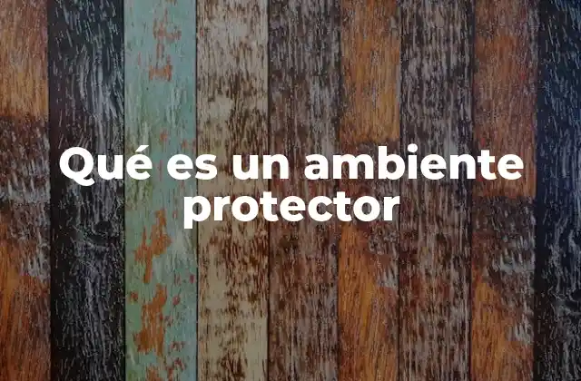 Qué es un Ambiente Protector