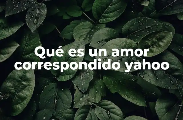 Qué es un Amor Correspondido Yahoo 2 La importancia de reconocer un amor verdadero
